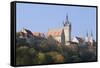 Blauer Turm Tower and St. Peter Collegiate Church, Bad Wimpfen, Neckartal Valley-Marcus Lange-Framed Stretched Canvas