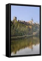 Blauer Turm Tower and St. Peter Collegiate Church, Bad Wimpfen, Neckartal Valley-Marcus Lange-Framed Stretched Canvas