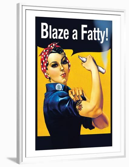Blaze a Fatty-null-Framed Premium Giclee Print