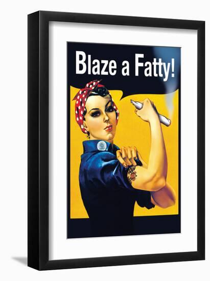 Blaze a Fatty-null-Framed Art Print