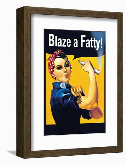 Blaze a Fatty-null-Framed Art Print