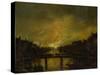 Blaze in Amsterdam-Aert van der Neer-Stretched Canvas