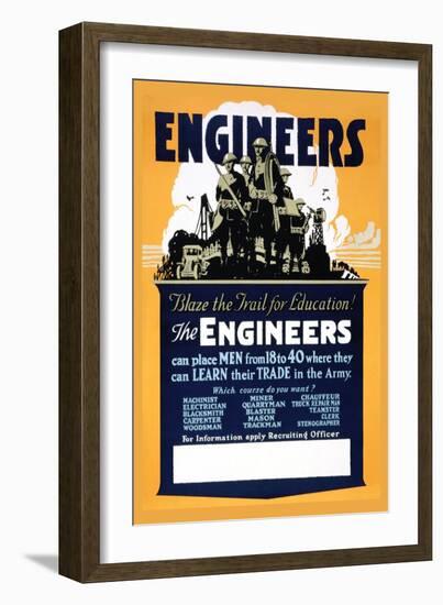 Blaze the Trail for Education, The Engineers-null-Framed Art Print