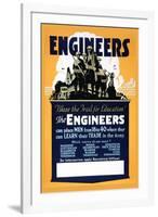 Blaze the Trail for Education, The Engineers-null-Framed Art Print