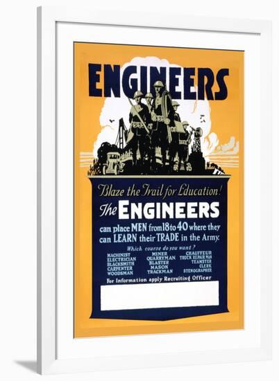 Blaze the Trail for Education, The Engineers-null-Framed Art Print