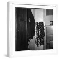 Blazer and School Ties Hanging in Room of a Merten College Student at Oxford University-null-Framed Photographic Print