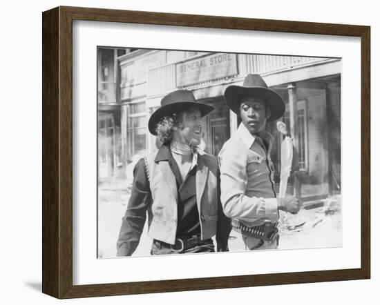 Blazing Saddles, from Left: Gene Wilder, Cleavon Little, 1974-null-Framed Photo