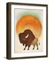 Blazing Sun Bison-Ryan Fowler-Framed Art Print