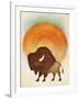 Blazing Sun Bison-Ryan Fowler-Framed Art Print