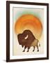 Blazing Sun Bison-Ryan Fowler-Framed Art Print