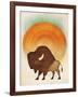 Blazing Sun Bison-Ryan Fowler-Framed Art Print