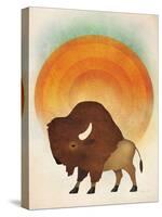 Blazing Sun Bison-Ryan Fowler-Stretched Canvas