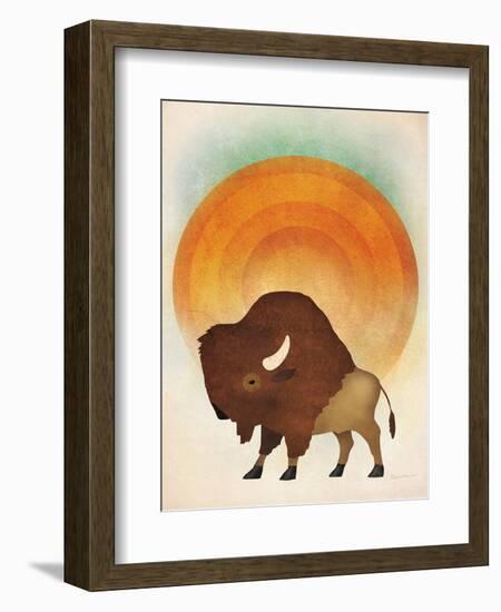 Blazing Sun Bison-Ryan Fowler-Framed Art Print