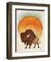 Blazing Sun Bison-Ryan Fowler-Framed Art Print