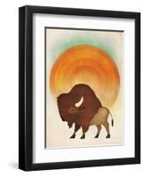 Blazing Sun Bison-Ryan Fowler-Framed Art Print