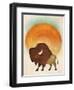 Blazing Sun Bison-Ryan Fowler-Framed Art Print