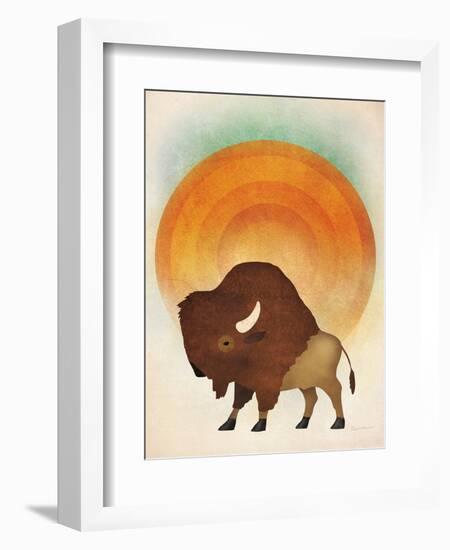 Blazing Sun Bison-Ryan Fowler-Framed Art Print