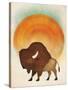 Blazing Sun Bison-Ryan Fowler-Stretched Canvas