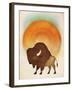 Blazing Sun Bison-Ryan Fowler-Framed Art Print