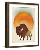 Blazing Sun Bison-Ryan Fowler-Framed Art Print