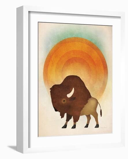 Blazing Sun Bison-Ryan Fowler-Framed Art Print