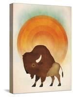 Blazing Sun Bison-Ryan Fowler-Stretched Canvas