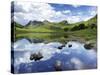 Blea Tarn and Langdale Pikes, Lake District National Park, Cumbria, England, United Kingdom, Europe-Jeremy Lightfoot-Stretched Canvas