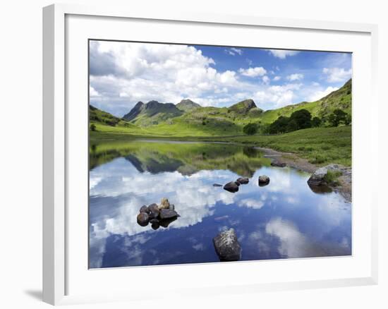 Blea Tarn and Langdale Pikes, Lake District National Park, Cumbria, England, United Kingdom, Europe-Jeremy Lightfoot-Framed Photographic Print