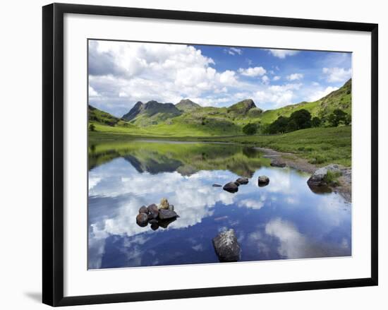 Blea Tarn and Langdale Pikes, Lake District National Park, Cumbria, England, United Kingdom, Europe-Jeremy Lightfoot-Framed Photographic Print