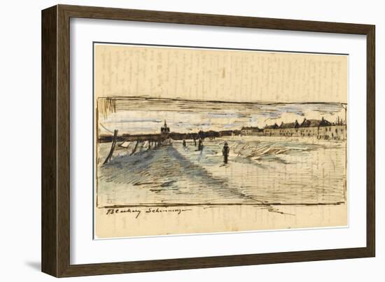 Bleaching Ground-Vincent van Gogh-Framed Giclee Print