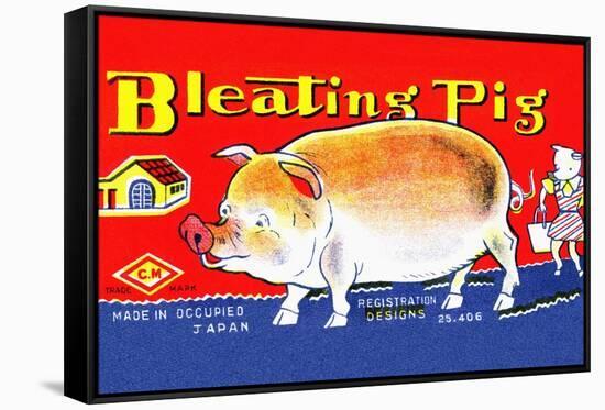 Bleating Pig-null-Framed Stretched Canvas