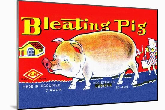 Bleating Pig-null-Mounted Art Print