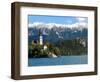 Bled Castle and Julian Alps, Lake Bled, Bled Island, Slovenia-Lisa S^ Engelbrecht-Framed Photographic Print