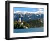 Bled Castle and Julian Alps, Lake Bled, Bled Island, Slovenia-Lisa S^ Engelbrecht-Framed Photographic Print