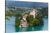Bled, Upper Carniola, Slovenia. Church of the Assumption on Bled Island.-null-Stretched Canvas