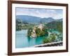 Bled, Upper Carniola, Slovenia. Church of the Assumption on Bled Island.-null-Framed Photographic Print