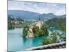 Bled, Upper Carniola, Slovenia. Church of the Assumption on Bled Island.-null-Mounted Photographic Print