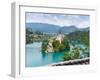 Bled, Upper Carniola, Slovenia. Church of the Assumption on Bled Island.-null-Framed Photographic Print