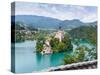 Bled, Upper Carniola, Slovenia. Church of the Assumption on Bled Island.-null-Stretched Canvas