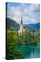 Bled, Upper Carniola, Slovenia. Church of the Assumption on Bled Island.-null-Stretched Canvas