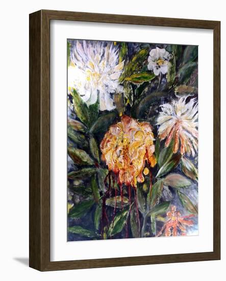 Bleeding Peony-jocasta shakespeare-Framed Giclee Print