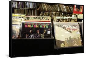 Bleeker Street Record Shop NYC-null-Framed Stretched Canvas