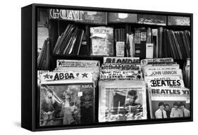 Bleeker Street Record Shop NYC-null-Framed Stretched Canvas