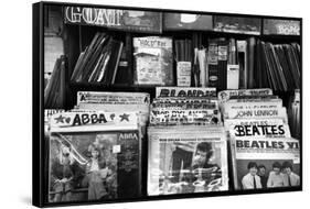 Bleeker Street Record Shop NYC-null-Framed Stretched Canvas