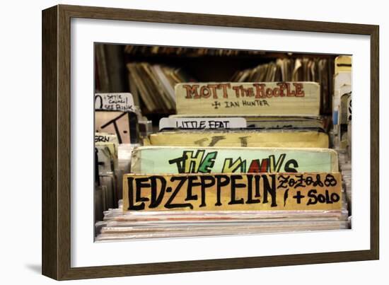 Bleeker Street Record Shop NYC-null-Framed Photo