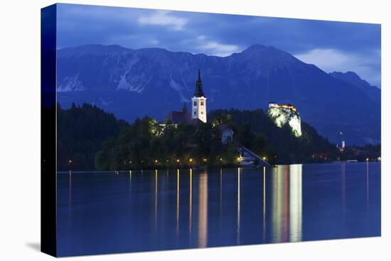 Blejski Otok Island with Santa Maria Church-Markus-Stretched Canvas