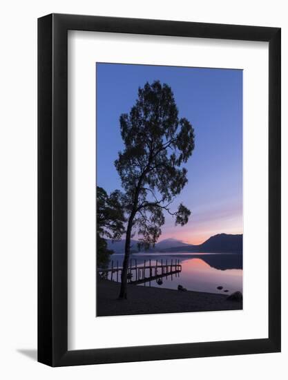 Blencathra and Derwent Water sunrise, Lake District National Park, Cumbria, England, United Kingdom-John Potter-Framed Photographic Print