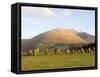 Blencathra from Castlerigg Stone Circle, Keswick, Lake District National Park, Cumbria, England, Un-James Emmerson-Framed Stretched Canvas