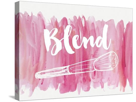 Blend-Peach & Gold-Stretched Canvas