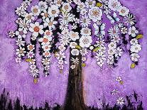 Flowers and Two Butterflies Tree Print-Blenda Tyvoll-Art Print